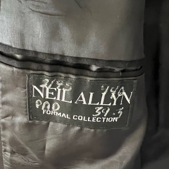 Neil Allyn 39R Black Tuxedo Jacket Blazer Solid 100% Wool - Picture 6 of 6